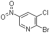 2-溴-3-氯-5-硝基吡啶分子结构 (CAS 22353-41-9)