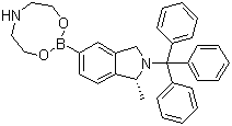 CAS 登录号：223595-20-8, 2-[(1R)-1-甲基-2-三苯甲基-2,3-二氢-1H-5-异吲哚基]硼酸二乙醇胺酯