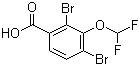 2,4-二溴-3-(二氟甲氧基)苯甲酸分子结构 (CAS 223595-28-6)
