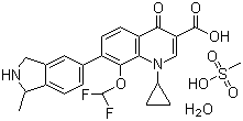 structure of CAS# 223652-90-2, 甲磺酸加雷沙星一水合物