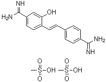 2-羟芪巴脒二甲烷磺酸盐分子结构 (CAS 223769-64-0)