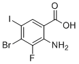 2-氨基-4-溴-3-氟-5-碘苯甲酸分子结构 (CAS 2241720-33-0)