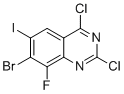 7-溴-2,4-二氯-8-氟-6-碘喹唑啉分子结构 (CAS 2241720-34-1)