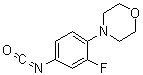 4-(2-氟-4-异氰酸苯基)吗啉分子结构 (CAS 224323-51-7)