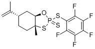 (2R,3aR,6S,7aR)-3a-甲基-2-((全氟苯基)硫代)-6-(丙-1-烯-2-基)六氢苯并[d][1,3,2]氧杂硫杂磷杂环戊二烯2-硫醚分子结构 (CAS 2245335-71-9)