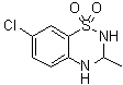 structure of CAS# 22503-72-6, 7-Chloro-3,4-dihydro-3-methyl-2H-1,2,4-benzothiadiazine 1,1-dioxide