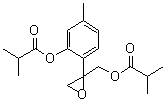 structure of CAS# 22518-06-5, 10-异丁酰氧基-8,9-环氧麝香草酚异丁酸酯