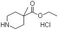 4-甲基哌啶-4-甲酸乙酯盐酸盐分子结构 (CAS 225240-71-1)