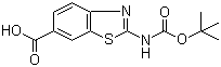 structure of CAS# 225525-50-8, 2-N-叔丁氧基羰基氨基苯并噻唑-6-羧酸