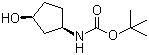 [(1R,3S)-3-羟基环戊基]氨基甲酸叔丁酯分子结构 (CAS 225641-84-9)