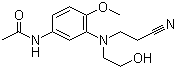 3-(N-氰乙基-N-羟乙基)氨基-4-甲氧基乙酰苯胺分子结构 (CAS 22588-78-9)