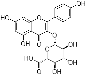 structure of CAS# 22688-78-4, 山奈酚葡萄糖醛酸苷