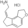 (E)-2-(1,6,7,8-四氢-2H-茚并[5,4-b]呋喃-8-亚基)乙胺盐酸盐分子结构 (CAS 227179-22-8)