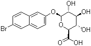structure of CAS# 22720-35-0, 6-溴-2-萘基 beta-D-吡喃葡萄糖苷酸