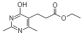 4-羟基-2,6-二甲基-5-嘧啶丙酸乙酯分子结构 (CAS 22814-29-5)