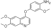 structure of CAS# 228559-85-1, 4-[(6,7-Dimethoxyquinolin-4-yl)oxy]-2-methoxyaniline