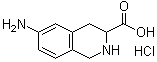 6-氨基-1,2,3,4-四氢-3-异喹啉甲酸单盐酸盐分子结构 (CAS 228728-09-4)