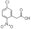 structure of CAS# 22908-28-7, 5-Chloro-2-nitrobenzeneacetic acid