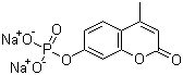 structure of CAS# 22919-26-2, 4-甲基-7-(磷酰氧基)-2H-1-苯并呋喃-2-酮二钠盐