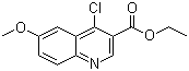 structure of CAS# 22931-71-1, Ethyl 4-chloro-6-methoxyquinoline-3-carboxylate