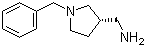 (3S)-1-(苯甲基)-3-吡咯烷甲胺分子结构 (CAS 229323-07-3)