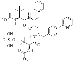 structure of CAS# 229975-97-7, 阿扎那韦硫酸盐