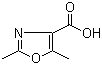 structure of CAS# 23000-14-8, 2,5-二甲基-1,3-恶唑-4-甲酸