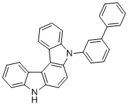 5-([1,1'-联苯]-3-基)-5,8-二氢吲哚并[2,3-c]咔唑分子结构 (CAS 2303611-62-1)