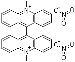 structure of CAS# 2315-97-1, N,N'-二甲基-9,9'-联吖啶鎓硝酸盐