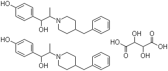 structure of CAS# 23210-58-4, Ifenprodil tartrate