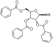 structure of CAS# 23316-67-8, 1-氰基-2,3,5-三苯甲酰氧基-beta-D-呋喃核糖
