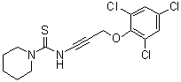 CAS 登录号：23341-91-5, N-[3-(2,4,6-三氯苯氧基)-1-丙炔-1-基]-1-哌啶硫代甲酰胺