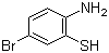 2-氨基-5-溴苯硫醇分子结构 (CAS 23451-95-8)
