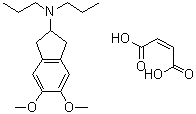 structure of CAS# 234757-41-6, 2,3-二氢-5,6-二甲氧基-N,N-二丙基-1H-茚-2-胺马来酸盐