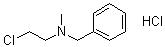 structure of CAS# 23510-18-1, N-Benzyl-2-chloro-N-methylethylamine hydrochloride