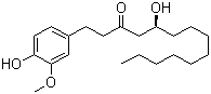 CAS 登录号：23513-15-7, 10-姜酮醇, 10-姜辣醇, 10-姜酚, (S)-5-羟基-1-(4-羟基-3-甲氧基苯基)十四烷-3-酮