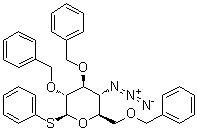 CAS 登录号：236115-67-6, 苯基 4-叠氮基-4-脱氧-2,3,6-三-O-(苯基甲基)-1-硫代-beta-D-吡喃葡萄糖苷