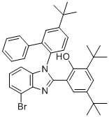 CAS # 2361613-60-5, 2-{4-Bromo-1-[5-(2-methyl-2-propanyl)-2-biphenylyl]-1H-benzimidazol-2-yl}-4,6-bis(2-methyl-2-propanyl)phenol