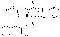 structure of CAS# 23632-70-4, N-Benzyloxycarbonyl-L-aspartate 4-tert-butyl ester dicyclohexylamine salt