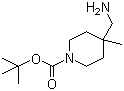 structure of CAS# 236406-22-7, tert-Butyl 4-(aminomethyl)-4-methylpiperidine-1-carboxylate