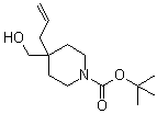 structure of CAS# 236406-37-4, 4-(羟基甲基)-4-(丙-2-烯-1-基)哌啶-1-羧酸叔丁酯