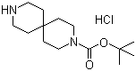 structure of CAS# 236406-47-6, 3,9-二氮杂螺[5.5]十一烷-3-羧酸叔丁基酯盐酸盐