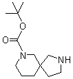 structure of CAS# 236406-61-4, tert-Butyl 2,7-diazaspiro[4.5]decane-7-carboxylate