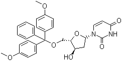 structure of CAS# 23669-79-6, 5'-O-(4,4'-Dimethoxytrityl)-2'-deoxyuridine
