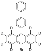9-([1,1'-联苯]-4-基)-10-溴-1,2,3,4,5,6,7,8-八氘代蒽分子结构 (CAS 2377545-67-8)