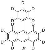 9-溴-10-(五氘代苯基)-1,2,3,4,5,6,7,8-八氘代蒽分子结构 (CAS 2377545-68-9)