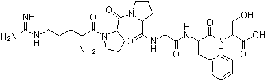 精氨酰-脯氨酰-脯氨酰-甘氨酰-苯丙氨酰-丝氨酸分子结构 (CAS 23815-88-5)