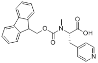 芴甲氧羰基-N-甲基-3-(4-吡啶)-L-丙氨酰分子结构 (CAS 2381854-90-4)