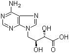 structure of CAS# 23918-98-1, 4-(6-Amino-9H-purin-9-yl)-4-deoxy-D-erythronic acid