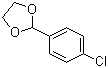 2-(4-氯苯基)-1,3-二氧戊环分子结构 (CAS 2403-54-5)